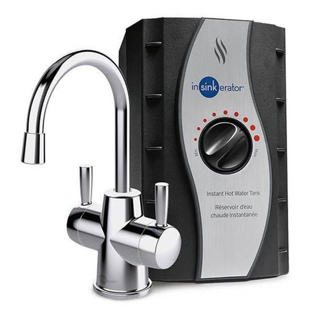 InSinkErator - HOT250 Instant Hot Cold Water Dispenser System, 2-Handle Drinking Water Faucet with 2/3-Gallon, Stainless Steel Tank