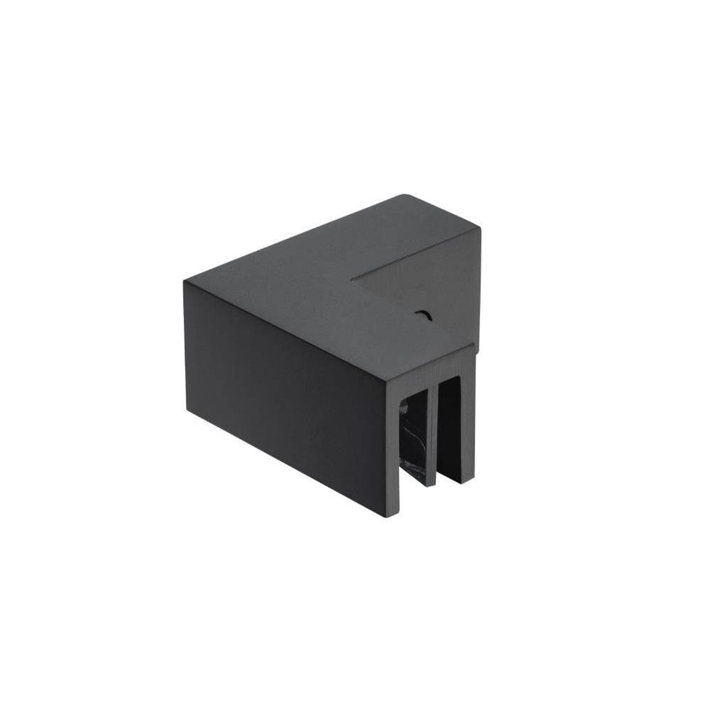 Isenberg By Flusso - 90 Degree Glass to Glass Sleeve Over Clamp - Matte Black