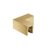 Isenberg By Flusso - 90 Degree Glass to Glass Sleeve Over Clamp - Satin Brass PVD