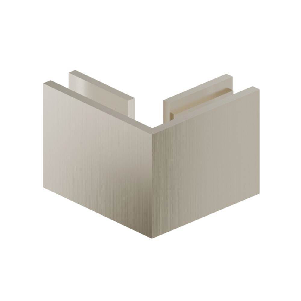 Isenberg By Flusso - 90 Degrees Glass to Glass Fixed Clamp - Brushed Nickel PVD