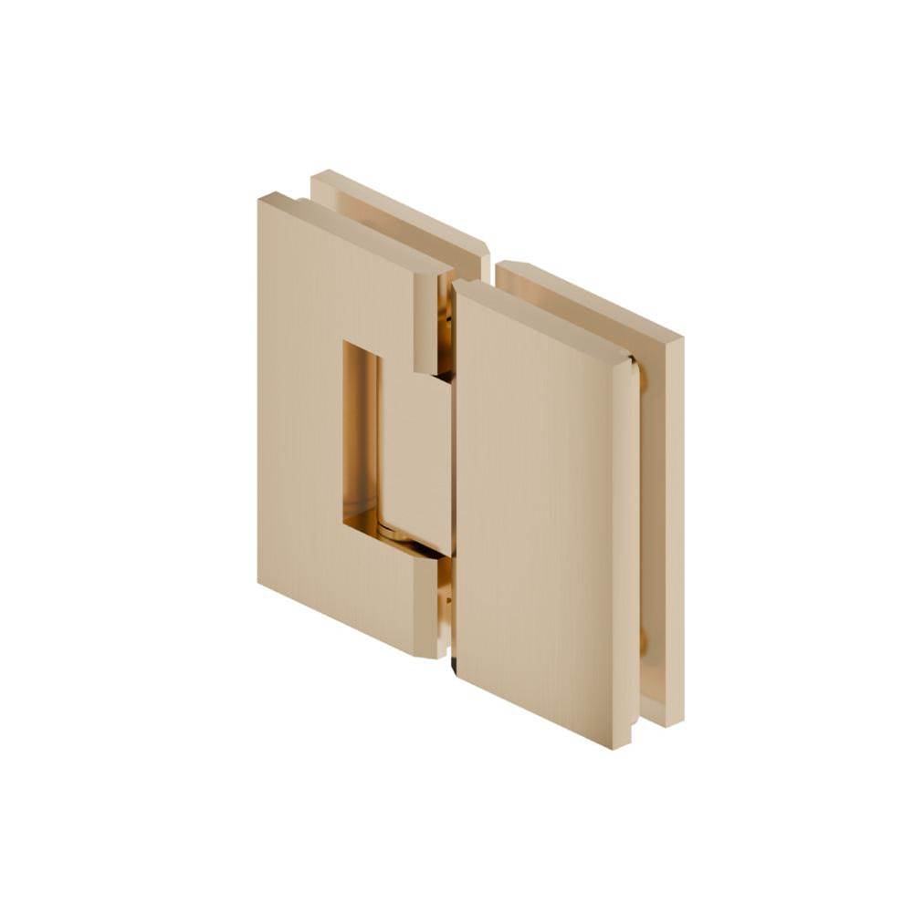 Isenberg By Flusso - 180 Degrees Glass To Glass Heavy Duty Shower Door Hinge - Satin Brass PVD