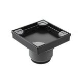 Isenberg By Flusso - 4'' Tile Insert Floor Drain with 2'' Outlet - Matte Black