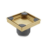 Isenberg By Flusso - 4'' Tile Insert Floor Drain with 2'' Outlet - Satin Brass PVD