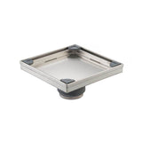 Isenberg By Flusso - 6'' Tile Insert Floor Drain with 2'' Outlet - Brushed Nickel PVD