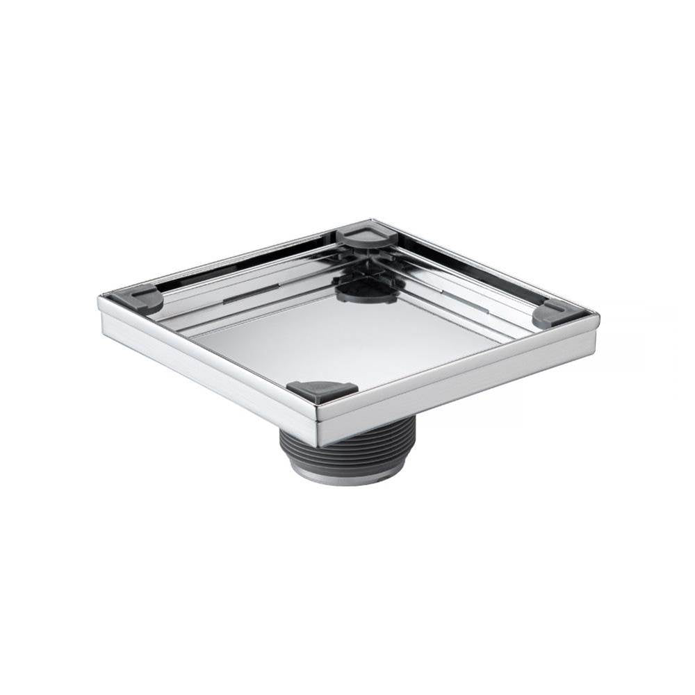 Isenberg By Flusso - 6'' Tile Insert Floor Drain with 2'' Outlet - Chrome