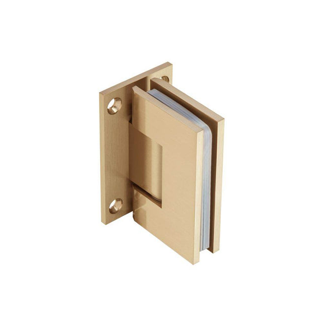 Isenberg By Flusso - Wall To Glass Self Centering Shower Door Hinge - Brushed Bronze Pvd