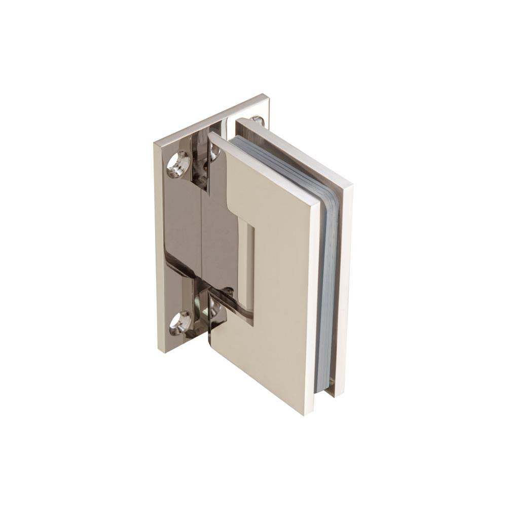 Isenberg By Flusso - Wall To Glass Self Centering Shower Door Hinge - Polished Nickel PVD