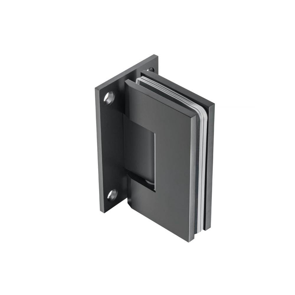 Isenberg By Flusso - Wall To Glass Heavy Duty Self Centering Shower Door Hinge - Matte Black