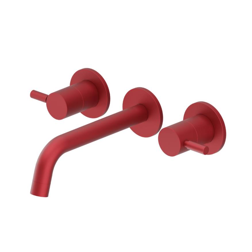 Isenberg By Flusso - Two Handle Wall Mounted Bathroom Faucet - Crimson
