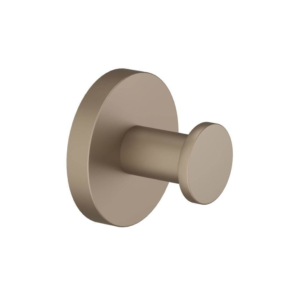 Isenberg By Flusso - Brass Bathroom Towel / Robe Hook - Dark Tan