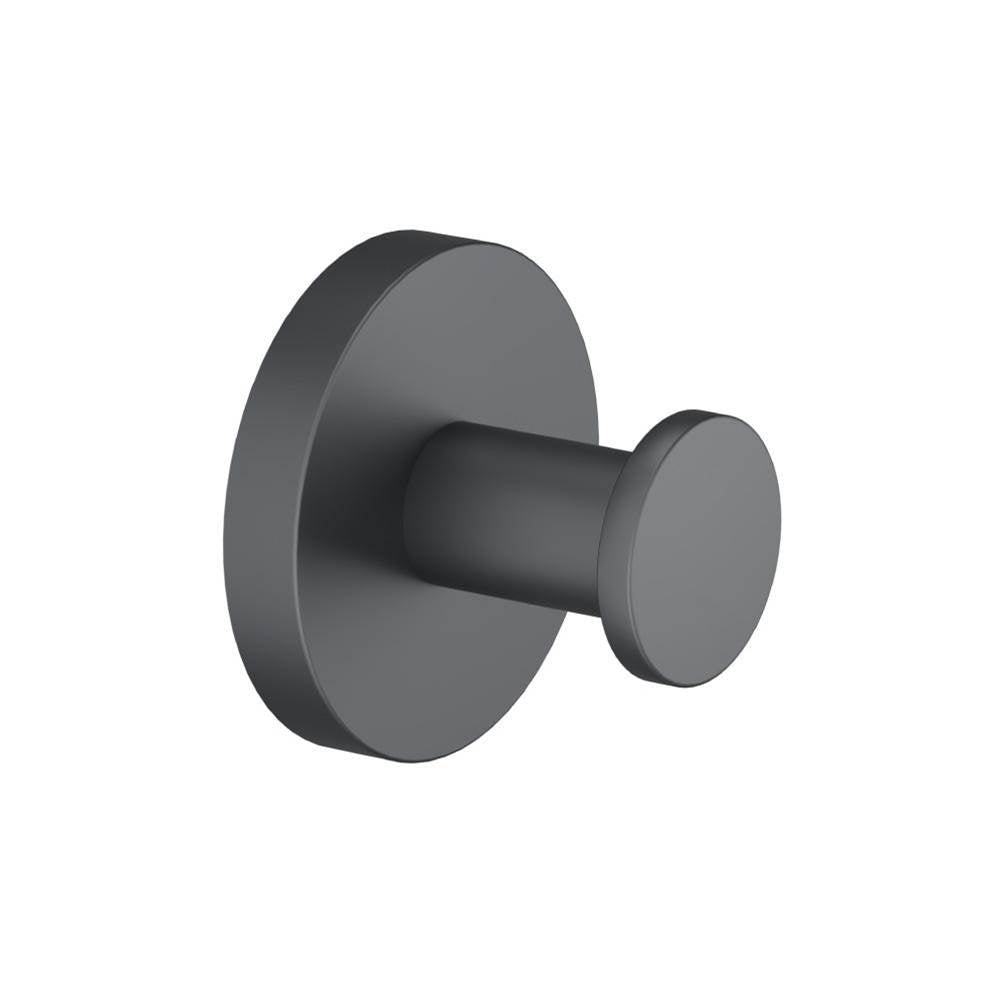 Isenberg By Flusso - Brass Bathroom Towel / Robe Hook - Rock Grey