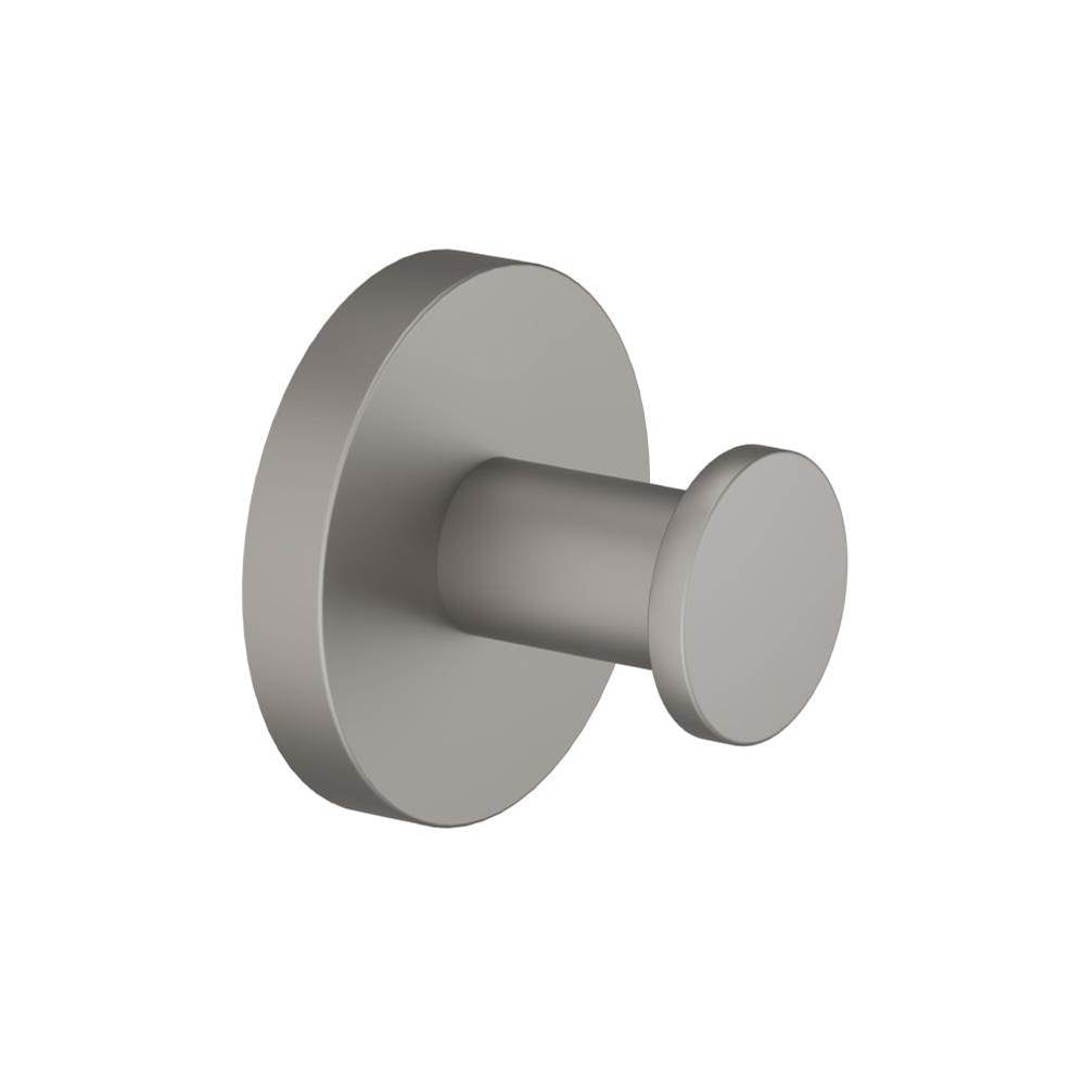 Isenberg By Flusso - Brass Bathroom Towel / Robe Hook - Steel Grey