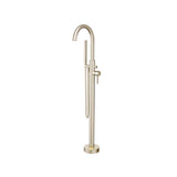 Isenberg By Flusso - Freestanding Floor Mount Bathtub / Tub Filler With Hand Shower - Brushed Nickel PVD