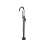Isenberg By Flusso - Freestanding Floor Mount Bathtub / Tub Filler With Hand Shower - Dark Grey