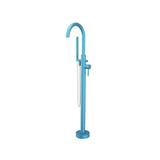 Isenberg By Flusso - Freestanding Floor Mount Bathtub / Tub Filler With Hand Shower - Sky Blue