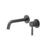Isenberg By Flusso - Single Handle Wall Mounted Bathroom Faucet - Dark Grey