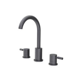 Isenberg By Flusso - Three Hole 8'' Widespread Two Handle Bathroom Faucet - Dark Grey