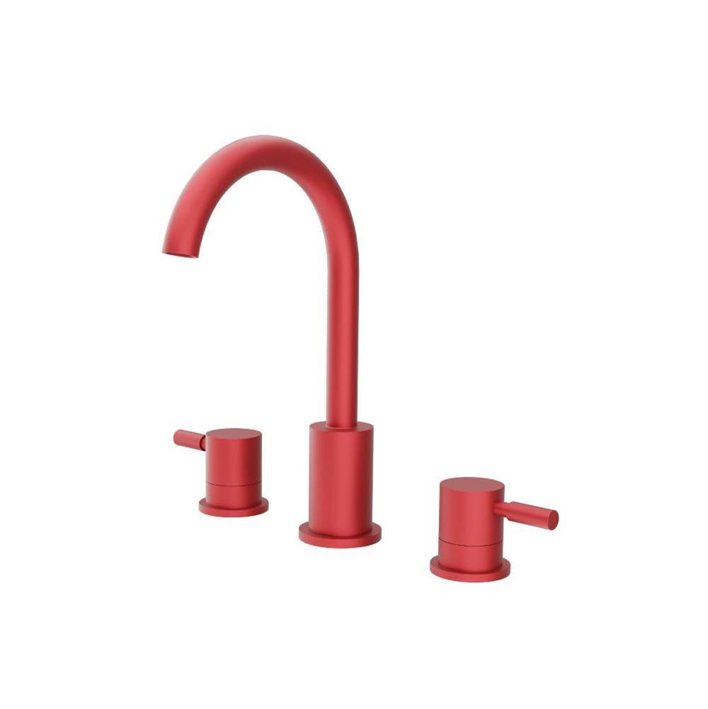Isenberg By Flusso - Three Hole 8'' Widespread Two Handle Bathroom Faucet - Deep Red