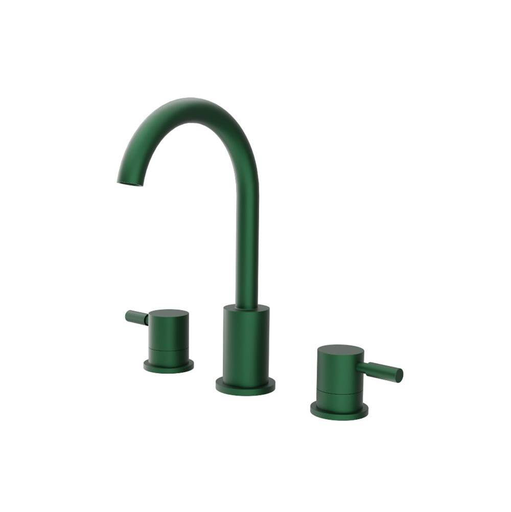 Isenberg By Flusso - Three Hole 8'' Widespread Two Handle Bathroom Faucet - Leaf Green