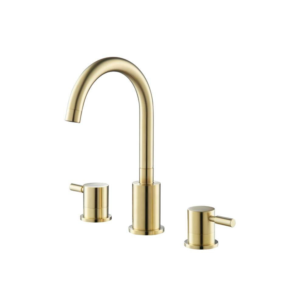 Isenberg By Flusso - Three Hole 8'' Widespread Two Handle Bathroom Faucet - Satin Brass PVD
