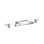 Isenberg By Flusso - 3 Hole Deck Mount Cascade / Sheet Flow Roman Tub Faucet - Matte Black