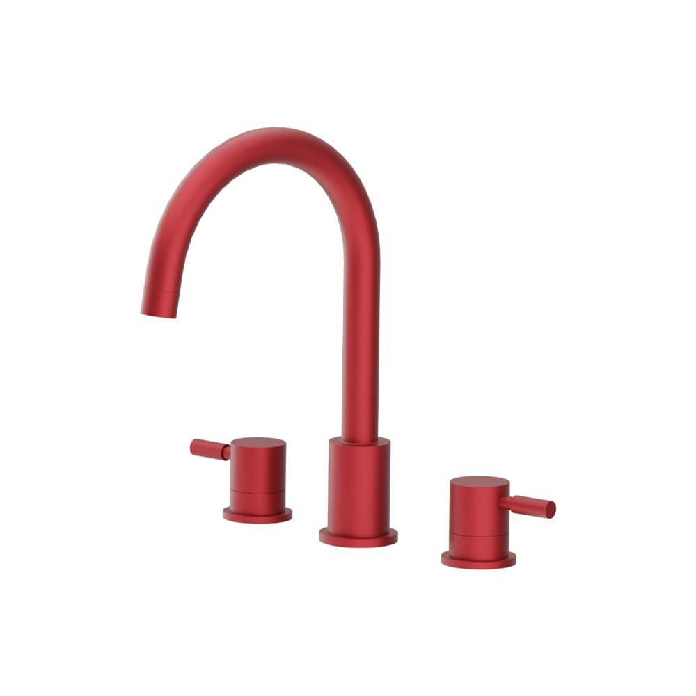 Isenberg By Flusso - 3 Hole Deck Mount Roman Tub Faucet - Crimson