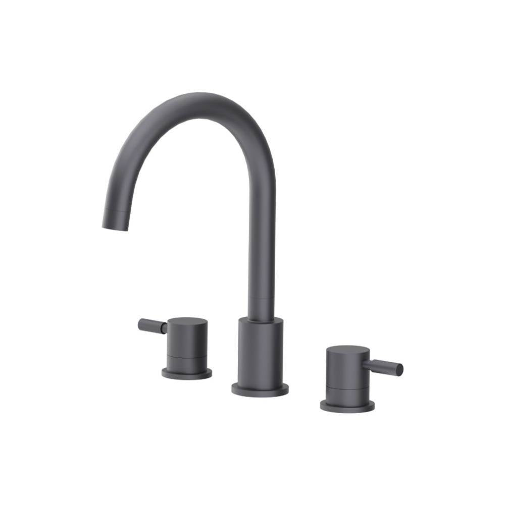 Isenberg By Flusso - 3 Hole Deck Mount Roman Tub Faucet - Dark Grey