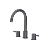 Isenberg By Flusso - 3 Hole Deck Mount Roman Tub Faucet - Dark Grey
