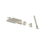 Isenberg By Flusso - Five Hole Deck Mounted Cascade Flow Roman Tub Faucet With Hand Shower - Brushed Nickel PVD