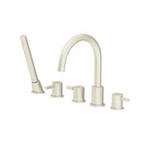 Isenberg By Flusso - Five Hole Deck Mounted Roman Tub Faucet With Hand Shower - Light Tan
