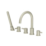 Isenberg By Flusso - Five Hole Deck Mounted Roman Tub Faucet With Hand Shower - Light Verde