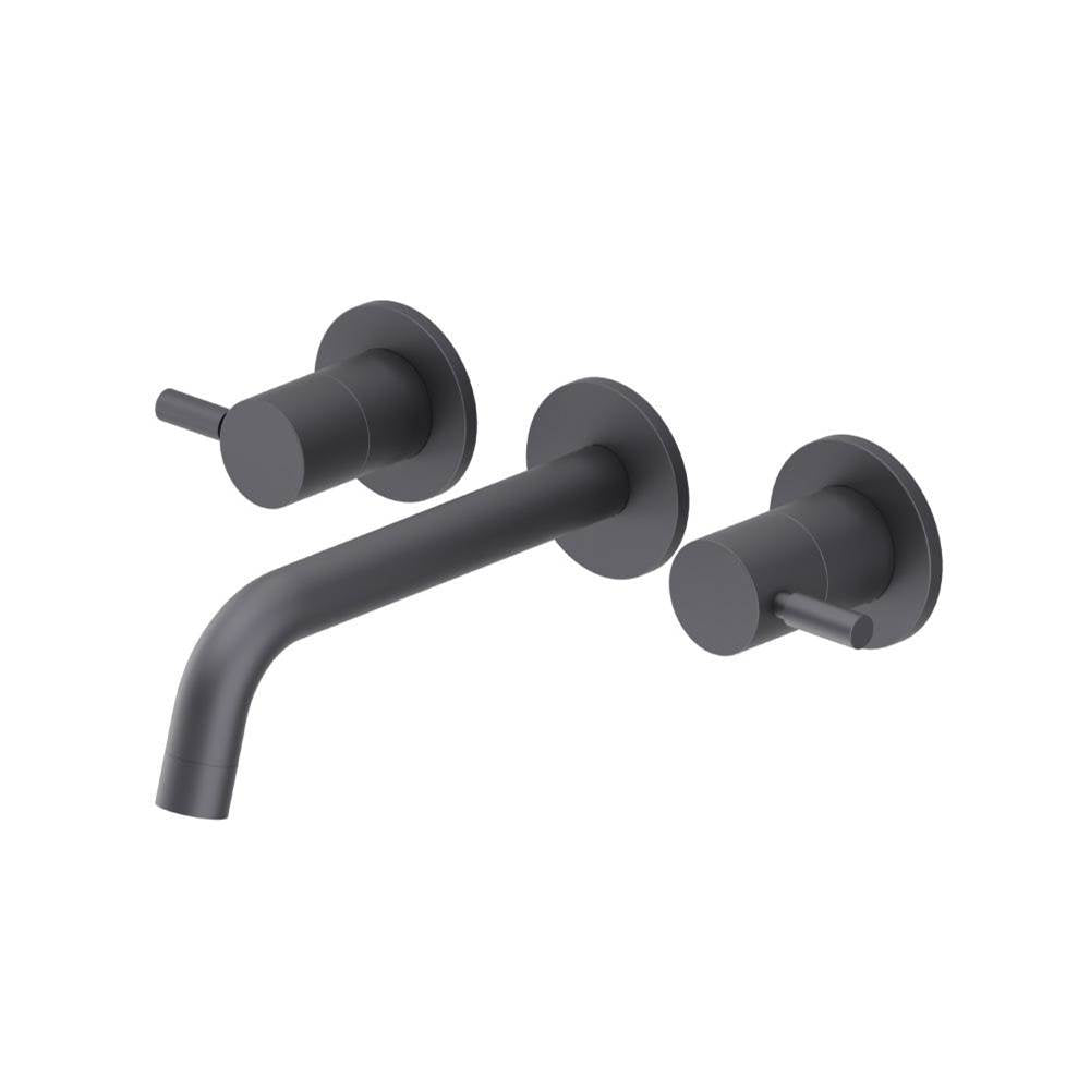 Isenberg By Flusso - Two Handle Wall Mounted Tub Filler - Dark Grey