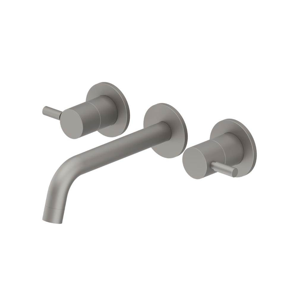Isenberg By Flusso - Two Handle Wall Mounted Tub Filler - Steel Grey