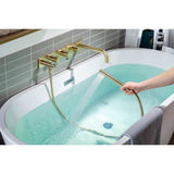 Wall Mount Tub Filler With Hand Shower