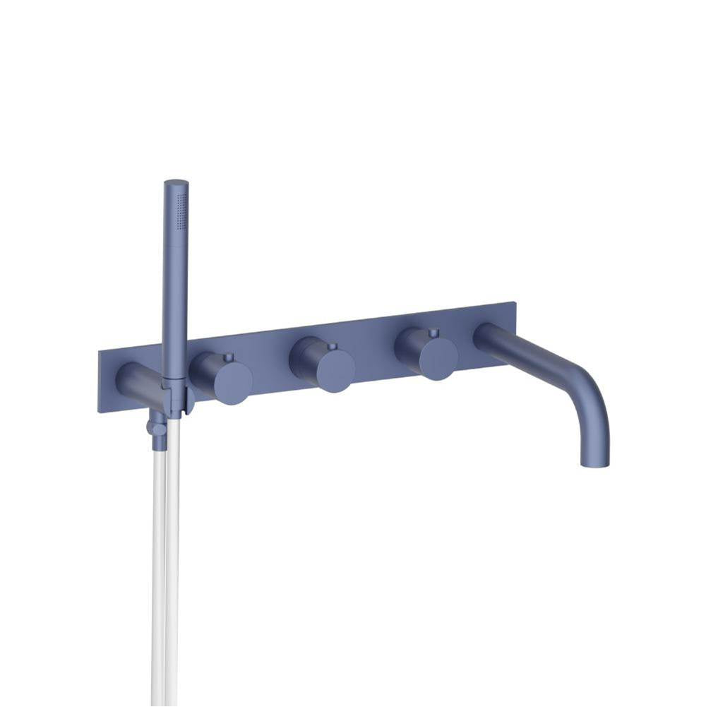 Isenberg By Flusso - Wall Mount Tub Filler With Hand Shower - Navy Blue