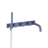 Isenberg By Flusso - Wall Mount Tub Filler With Hand Shower - Navy Blue