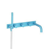 Isenberg By Flusso - Wall Mount Tub Filler With Hand Shower - Sky Blue