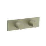 Isenberg By Flusso - 3/4'' Horizontal Thermostatic Shower Valve & Trim - 1 Ouptut - Army Green
