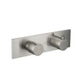 Isenberg By Flusso - 3/4'' Horizontal Thermostatic Shower Valve & Trim - 1 Ouptut - Brushed Nickel PVD
