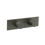 Isenberg By Flusso - 3/4'' Horizontal Thermostatic Shower Valve & Trim - 1 Ouptut - Dark Green