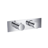 Isenberg By Flusso - 3/4'' Horizontal Thermostatic Shower Valve & Trim - 2 Output - Chrome