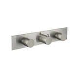 Isenberg By Flusso - Trim For Horizontal Thermostatic Valve with 2 Volume Controls - Brushed Nickel PVD