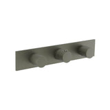 Isenberg By Flusso - 3/4'' Horizontal Thermostatic Valve with 2 Volume Controls &  Trim - Gun Metal Grey