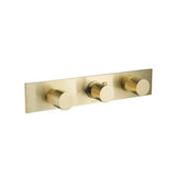 Isenberg By Flusso - Trim For Horizontal Thermostatic Valve with 2 Volume Controls - Satin Brass PVD