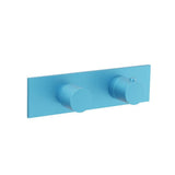 Isenberg By Flusso - 3/4'' Horizontal Thermostatic Shower Valve & Trim - 2 Output - Sky Blue