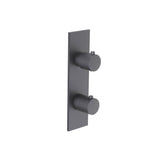 Isenberg By Flusso - 3/4'' Horizontal Thermostatic Shower Valve & Trim - 1- Output - Dark Grey