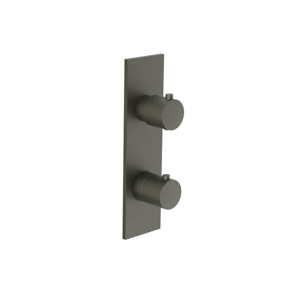 Isenberg By Flusso - 3/4'' Horizontal Thermostatic Shower Valve & Trim - 1- Output - Dark Green