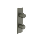 Isenberg By Flusso - 3/4'' Horizontal Thermostatic Shower Valve & Trim - 1- Output - Gun Metal Grey