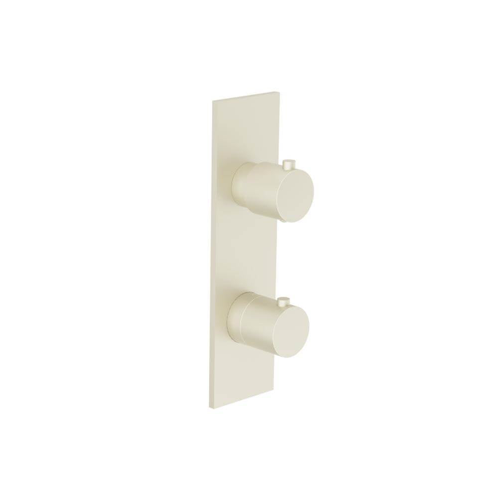 Isenberg By Flusso - 3/4'' Horizontal Thermostatic Shower Valve & Trim - 1- Output - Light Tan