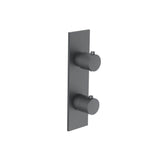 Isenberg By Flusso - 3/4'' Horizontal Thermostatic Shower Valve & Trim - 1- Output - Rock Grey
